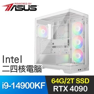 華碩系列【泰坦戰斧】i9-14900KF二十四核 RTX4090電競電腦(64G/2TB SSD)