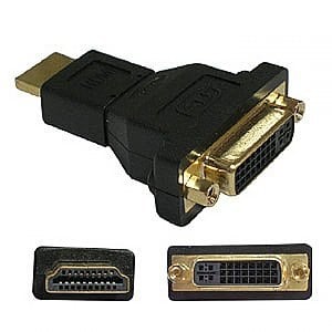 HDMI 公 to DVI-I 母 轉接頭(19M29F)