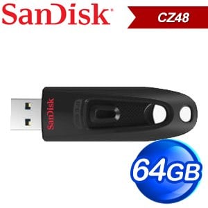 SanDisk CZ48 Ultra3.0 64G 隨身碟《黑》
