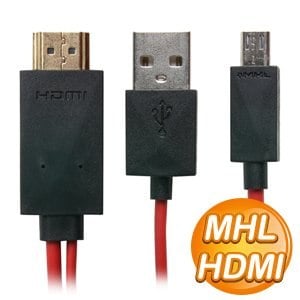 MHL to HDMI 轉接線(紅黑)