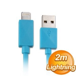 Lightning to usb 2m 充電同步傳輸線(藍色)