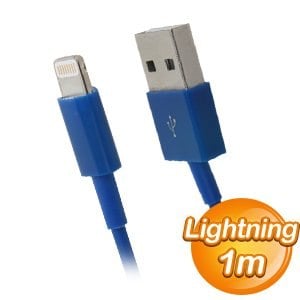 Lightning USB連接 1M 傳輸充電線《深藍》