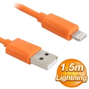 EQ Lightning 1.5m 塑模 傳輸充電線《橘》