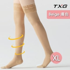 【TXG】蕾絲調整大腿襪-進階型 9363245(膚/XL)