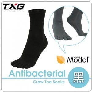 【TXG】長效性抗菌除臭中筒五趾襪 A8436319(3雙/黑/23-27cm)