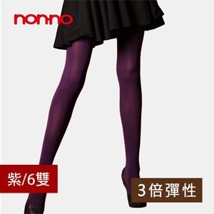 【微笑MIT】non-no/台灣儂儂-三倍彈性厚褲襪 7522(6雙/紫)