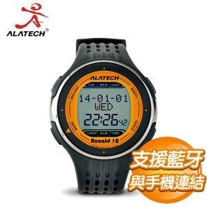 ALATECH Runaid 10 藍牙跑步運動錶《橘黑》