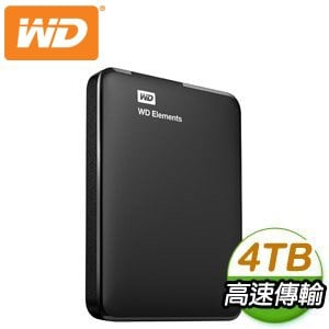 WD 威騰 Elements 4TB 2.5吋 USB3.0 外接硬碟(WDBU6Y0040BBK-WESN)