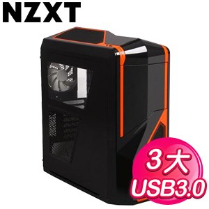 Nzxt Phantom 410 半透側atx電腦機殼 黑橘 Autobuy購物中心