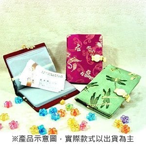 雅人手作 織錦證件夾(Y101-0006/綠牡丹)