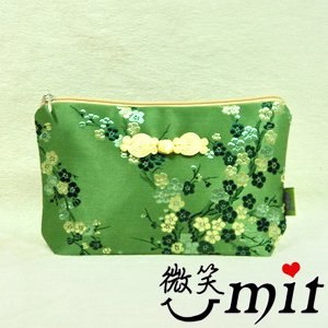 【微笑MIT】雅人手作 織錦小萬用袋(Y101-0013/紫仙女花)