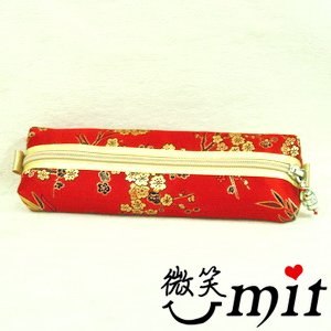 【微笑MIT】雅人手作 織錦立體鉛筆盒(Y101-0099/綠梅)
