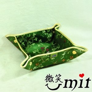 【微笑MIT】雅人手作 織錦加大百寶置物盒(Y105-0242/金底龍)
