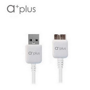 【a+plus】USB3.0 Micro B 數據傳輸/充電線(白)