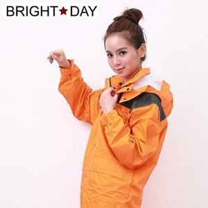 【BrightDay】風雨衣兩件式 超人氣日本款(率性橘/3XL)★贈雨鞋套