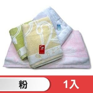 舒特 無撚紗雙色提花浴巾 UYJC-570(粉)