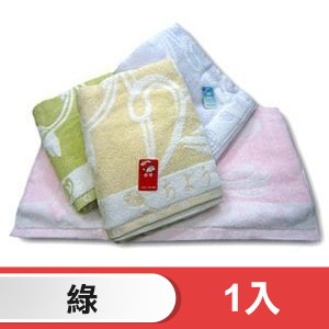舒特 無撚紗雙色提花浴巾 UYJC-570(綠)