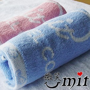 【微笑MIT】舒特 鯨魚雙色提花毛巾 MJC-1680(藍/2入)