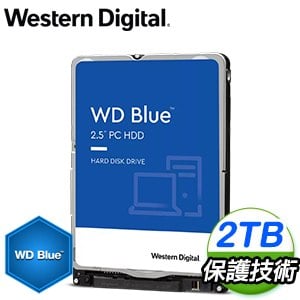 WD 威騰 2TB 2.5吋 5400轉 128MB快取 SATA3 藍標硬碟(WD20SPZX)