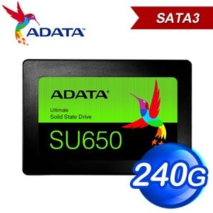 ADATA 威剛 Ultimate SU650 240G 2.5吋 SATA SSD固態硬碟(讀:520M/寫:450M/TLC)