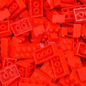 【FY積木大師】300克積木顆粒-紅色