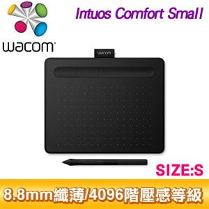 Wacom Intuos Comfort Small 藍芽繪圖板《黑》 (CTL-4100WL/K0-C)