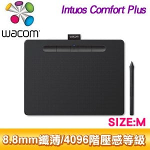 Wacom Intuos Comfort Plus Medium 藍芽繪圖板《黑》(CTL-6100WL/K0-C)