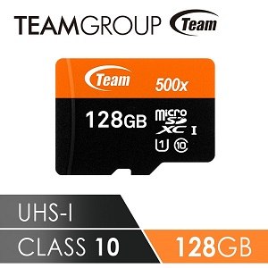 TEAM 十銓科技 500X MicroSDHC UHS-I 超高速記憶卡(附贈轉卡) 128GB