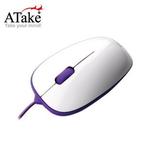 【ATake】Polar靜音藍光QQ鼠 - 紫色 - POM-820-PU
