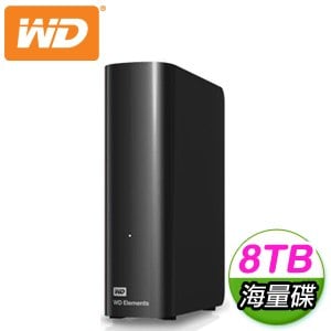 WD 威騰 Elements Desktop 8TB 3.5吋 USB3.0 外接硬碟(WDBBKG0080HBK-SESN)