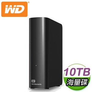 WD 威騰 Elements Desktop 10TB 3.5吋 USB3.0 外接硬碟(WDBBKG0100HBK-SESN)