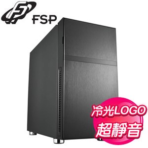 FSP 全漢【靜化論 CST320】M-ATX電腦機殼《黑》