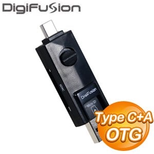 伽利略 USB3.0 Type-C + A 雙介面 OTG讀卡機(UTC380)