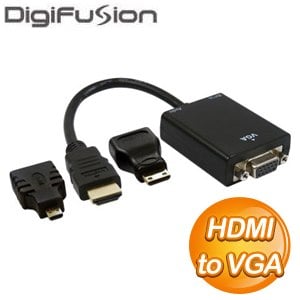 伽利略 HDMI(mini + micro 轉頭) to VGA 轉換器(HMMV)