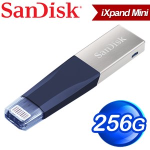 Sandisk Ixpand Mini 隨身碟256g Otg 儲存裝置 藍 Iphone Ipad適用 Autobuy購物中心