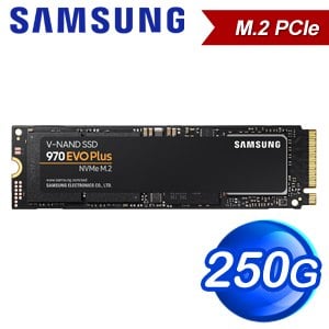 Samsung 三星 970 EVO Plus 250G NVMe M.2 PCIe SSD固態硬碟(讀:3500M/寫:3300M/TLC) 台灣代理商貨