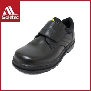 Soletec 皮革製 H級超鐵安全防護鞋 E9806(27/黑)