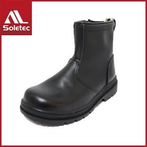Soletec 皮革製 長筒超鐵安全工作鞋 E9807(28/黑)