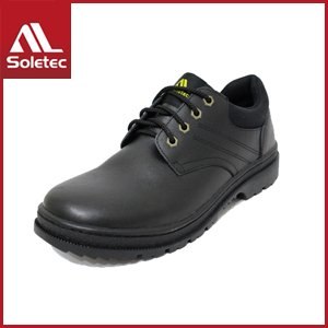 Soletec 皮革製 H級超鐵安全防護鞋 E9805(27/黑)