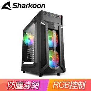 Sharkoon 旋剛【馭風者 RGB】透側 ATX電腦機殼《黑》