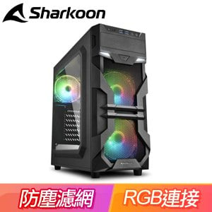 Sharkoon 旋剛【光影者】RGB ATX透側電腦機殼