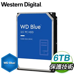 WD 威騰 6TB 3.5吋 5400轉 256MB快取 SATA3 藍標硬碟(WD60EZAZ)