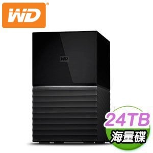 WD 威騰 My Book Duo 24TB(12TB*2) USB3.1 3.5吋外接雙硬碟儲存(WDBFBE0240JBK-SESN)