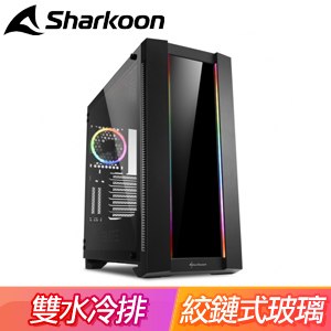 Sharkoon 旋剛【CA200G 鋼化玻璃版】玻璃透側 E-ATX電腦機殼《黑》