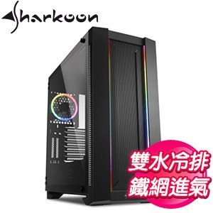 Sharkoon 旋剛【CA200M 鐵網進氣版】玻璃透側 E-ATX電腦機殼《黑》