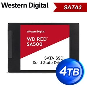 WD 威騰 SA500 4TB 2.5吋 NAS SSD《紅標》WDS400T1R0A