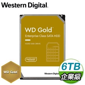 WD 威騰 6TB 3.5吋 7200轉 企業級資料中心硬碟《金標》WD6003FRYZ-5Y