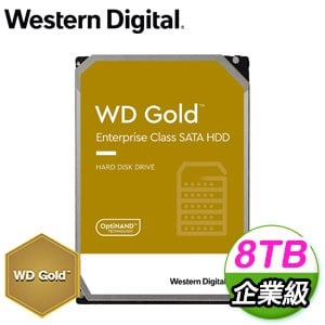 WD 威騰 8TB 3.5吋 7200轉 企業級資料中心硬碟《金標》WD8004FRYZ-5Y
