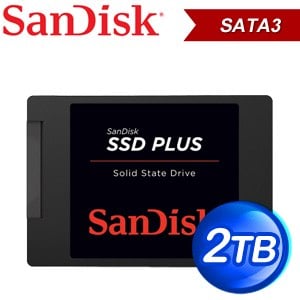 SanDisk SSD Plus 2TB 2.5吋 SATA SSD固態硬碟(G26)(讀:545M/寫:450M/TLC)