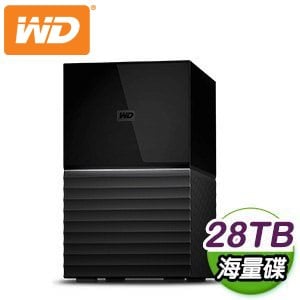WD 威騰 My Book Duo 28TB(14TB*2) USB3.1 3.5吋外接雙硬碟儲存(WDBFBE0280JBK-SESN)